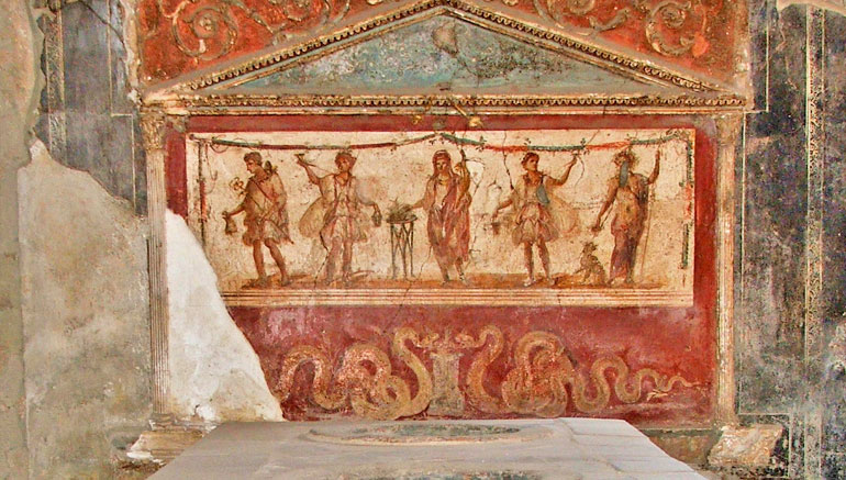 A beautiful fresco in Pompeii